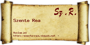 Szente Rea névjegykártya